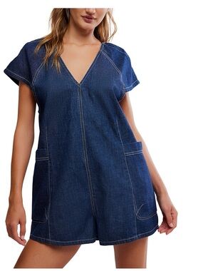 Free People Free fall denim romper size L